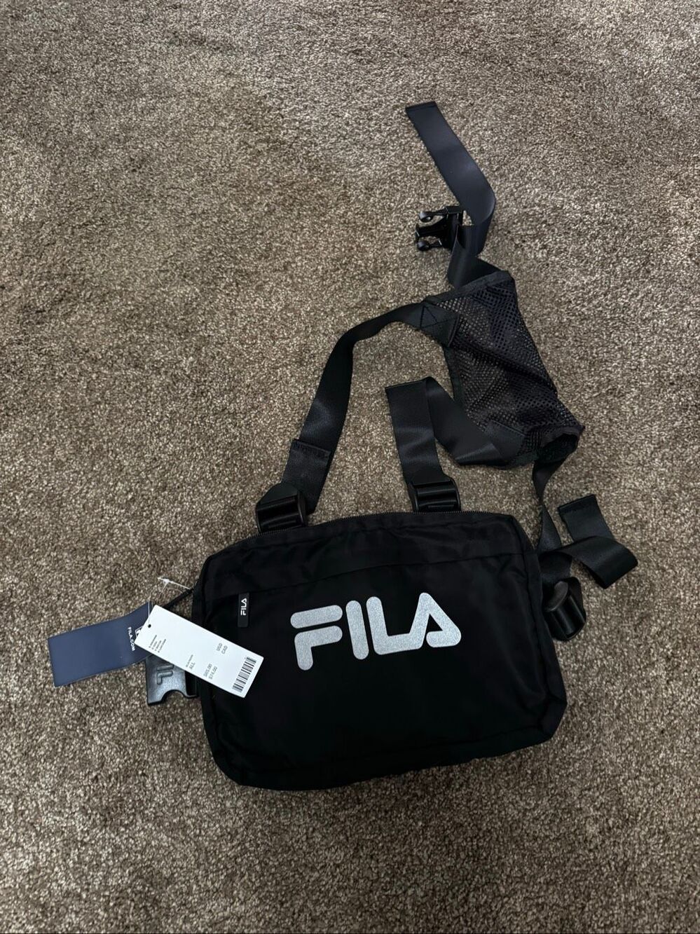 FILA UO Men's Black Exclusive Chest Rig Adjustable Strap Utility Bag NWT